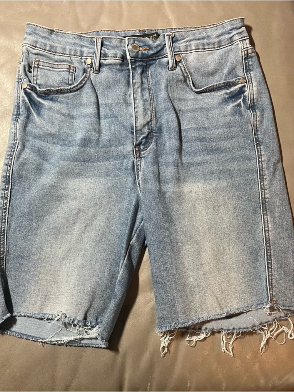 Judy Blue Light Wash Denim Cutoff Shorts